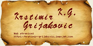 Krstimir Grijaković vizit kartica